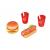 Small Wood - Lunch for Two – Hamburger and Hot Dog Set Menu (L40152) - Toys