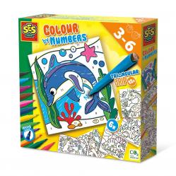 SES Creative - Colour by Numbers - Triangular Pens - S14690 - Toys