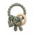 Magni - Teether bracelet silicone with wooden ring leaves and bunny-ears appendix - Green (5578) - Toys