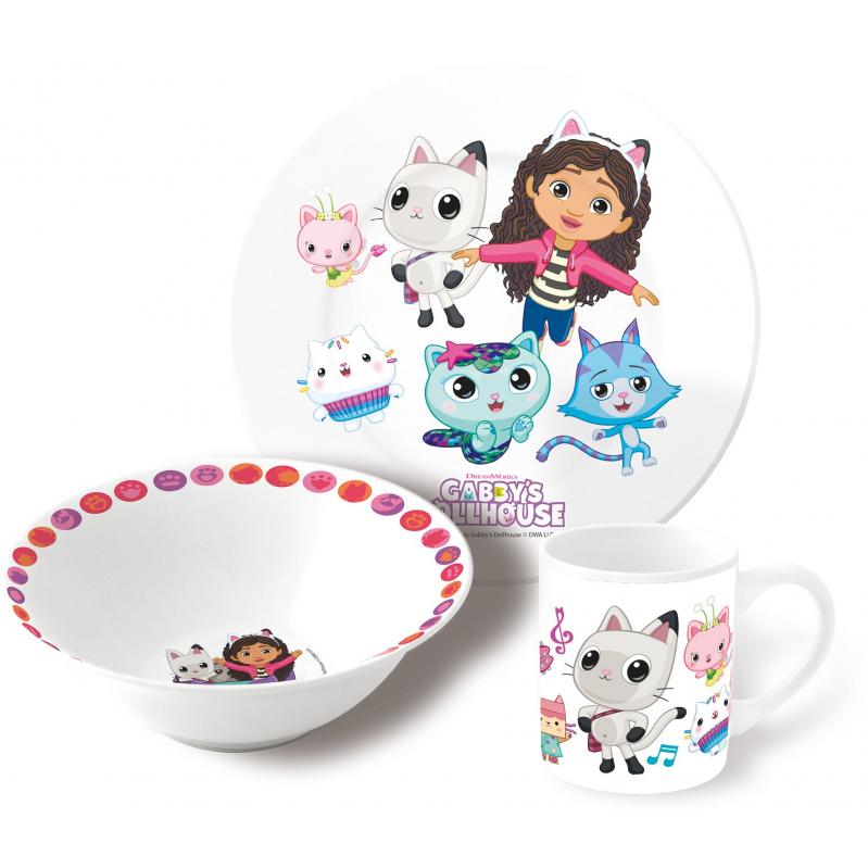 Stor - 3-Piece Ceramic Gift Set - Gabbys Dollhouse (88045) - Toys