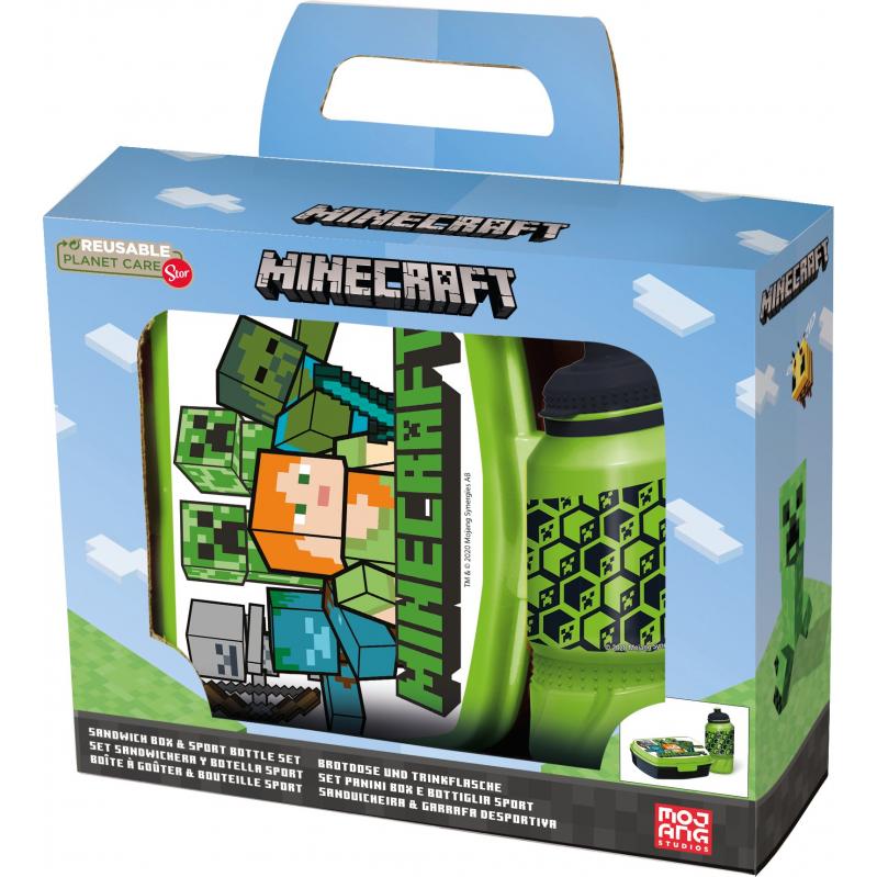 Stor - Lunchbox AND Water Bottle - Minecraft (40443) - Toys