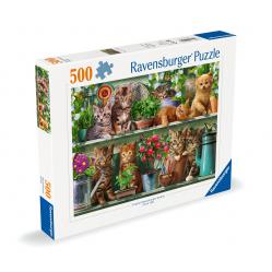 Ravensburger - Puzzle Cats On The Shelf 500p 12000205 - Toys