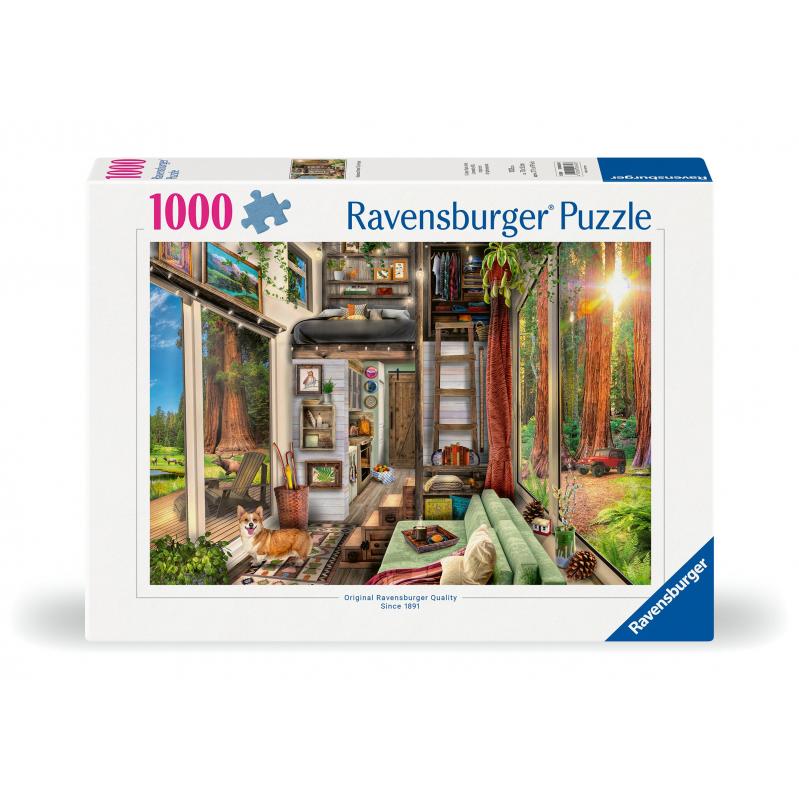 Ravensburger - Puzzle Redwood Forest Tiny House 1000p (12000634) - Toys