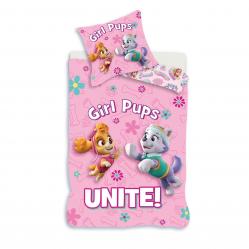 Bed Linen Junior Size 100x140 cm Girl Pups Baby and Children