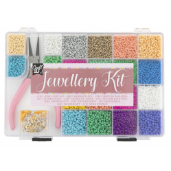 Craft ID - Seed bead jewellery making kit 20 colours beads CR1400-GE - Toys