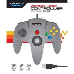 Retro-Bit Grey N64 USB Controller - PC