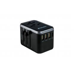 Verbatim - Universal Travel Adapter UTA-04 PD61W-QC - 3xUSB - 2xType-C - Electronics