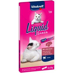 Vitakraft - Liquid Snack with Liver Sausage and Biotin for cats (58066) - Pet Supplies