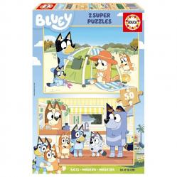 Educa - Bluey 2 X 50 puzzle Wood 80-19408 - Toys