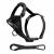 KURGO - Tru-Fit Smart Harness w/ Seatbelt Tether l Black - (604.1224 - Pet Supplies