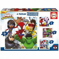 Educa - Puzzle - 12-16-20-25 - SpideyANDAmazing Friends 80-19295 - Toys