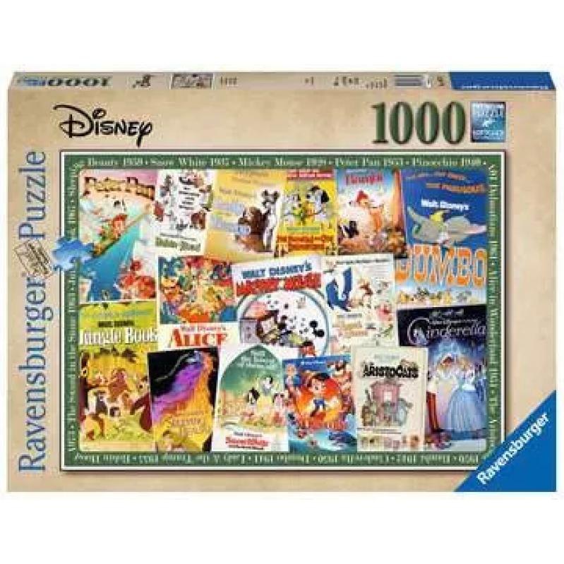 Ravensburger - Puzzle - Disney Vintage Movie Post.1000p (12000689) - Toys