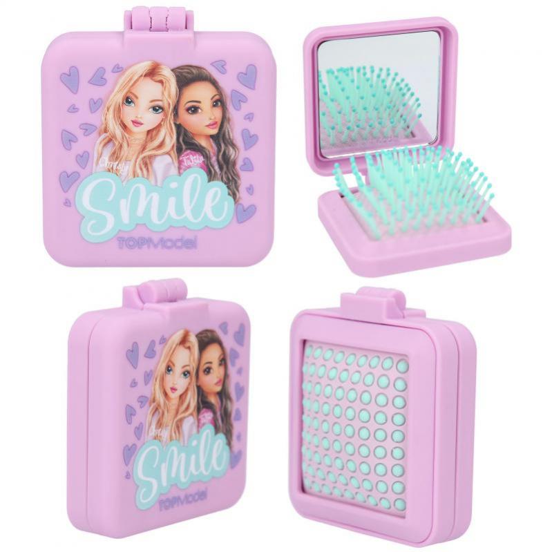 TOPModel - Folding Hairbrush With Mirror BEAUTY GIRL ( 0412118 ) - Toys