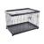 FLAMINGO - Dogkennel on Wheels Pasy - Black - 97,5 x 66.5 x 69cm - Pet Supplies