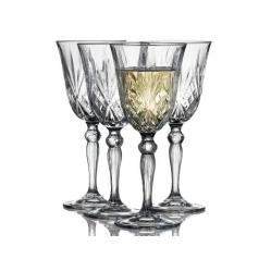 Lyngby Glas - Crystal Clear Melodia White Wine Glass 21 cl - Set of 4 916099 - Home and Kitchen