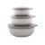 Mepal - Cirqula Low Bowl Set​ Of 3 - Nordic White (233088) - Home and Kitchen