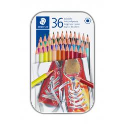 Staedtler - Coloured pencil hexagonal in metal boks 36 pc 175 M36 - Toys