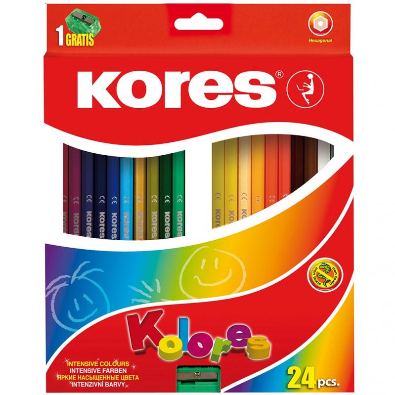 Kores - Kolores - Hexagonal 24  Coloured Pencils (96324) - Toys