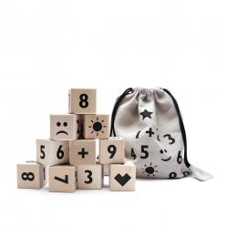 Ooh Noo - Wooden Math Blocks, black (40MB1801) - Toys