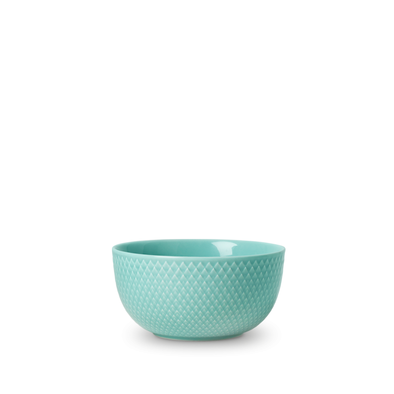 Lyngby Porcelæn - Rhombe Color Bowl 13 cm - Aqua - Home and Kitchen