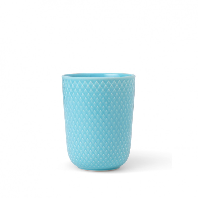 Lyngby Porcelæn - Rhombe Color Mug 33 cl - Turquoise - Home and Kitchen