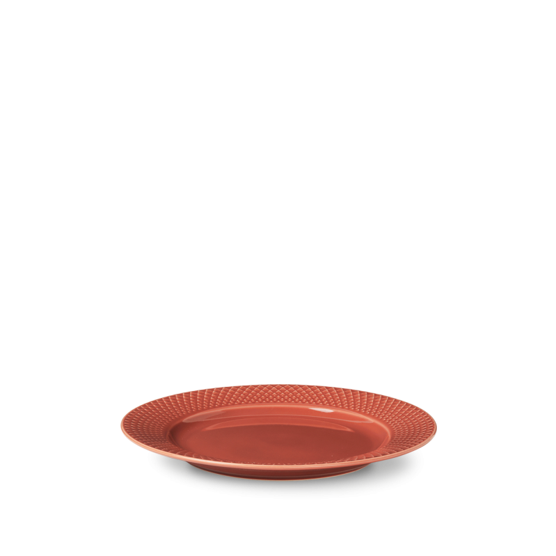 Lyngby Porcelæn - Rhombe Color Lunch Plate 23 cm - Terracotta - Home and Kitchen