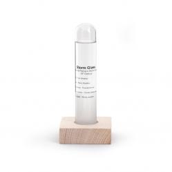 Storm Glass Tube With Beechwood Base (ST71) - Gadgets