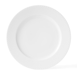 Lyngby Porcelæn - Rhombe White Dinner Plate 27 cm - Home and Kitchen