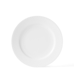 Lyngby Porcelæn - Rhombe White Plate 21 cm - Home and Kitchen