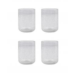 House Doctor - Rich Glass - H11 cm - Clear - Set of 4 - Home and Kitchen