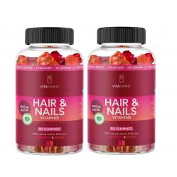 VitaYummy - 2 x Hair & Nails Rasberry/Peach 90 pcs - Health and Personal Care