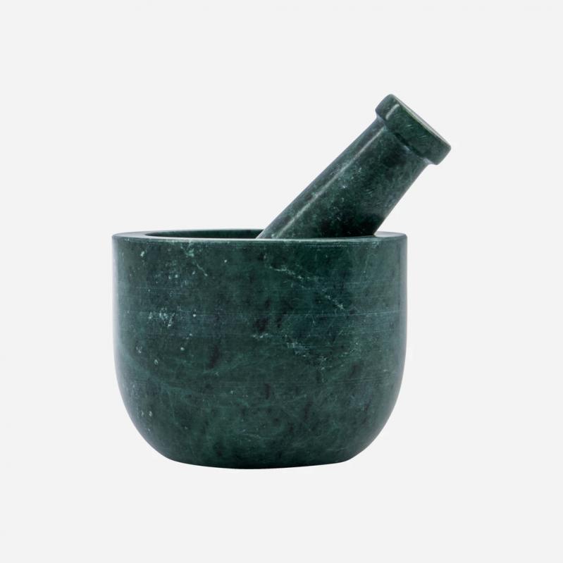 House Doctor - Arb Mortar with Pestle - Ø10 cm - Dark Green - Home and Kitchen House Doctor - Arb Mortar with Pestle - Ø10 cm - Dark Green - Home and Kitchen