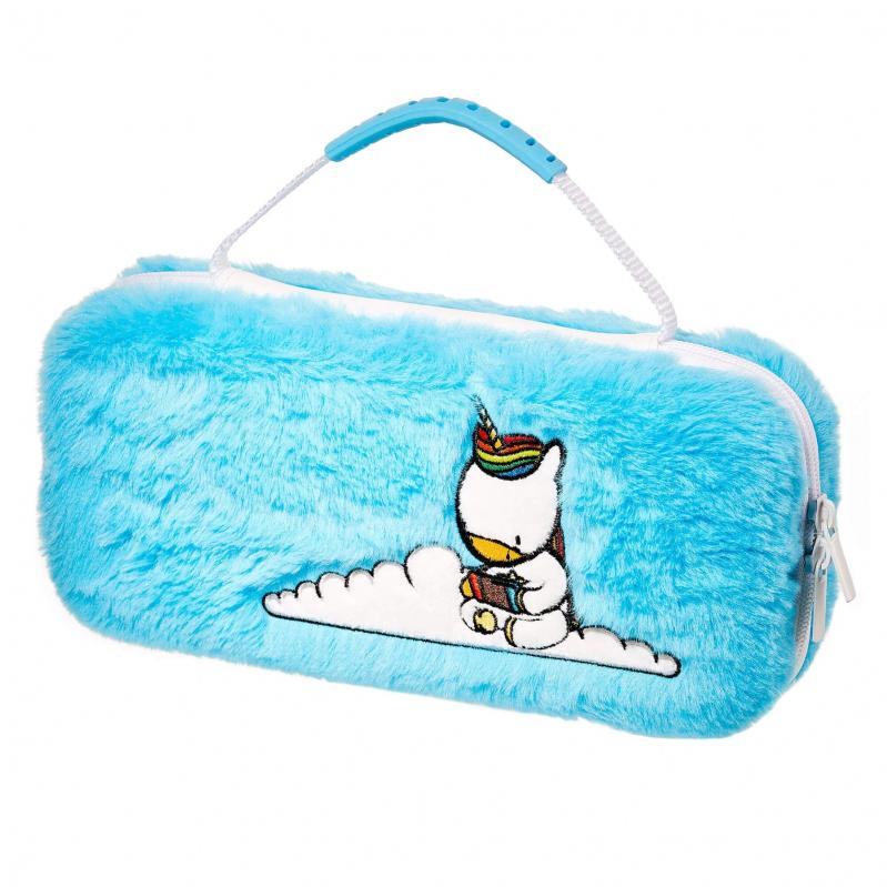 Numskull Nintendo Switch Unicorn Blue Fluffy Carry Case - Nintendo Switch