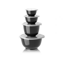 Rosti - NEW Margrethe bowls Set of 4 AND lids - Carbon black - Home and Kitchen