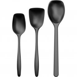 Rosti - NEW Classic kitchen spoons Set of 3 - Carbon Black - Home and Kitchen