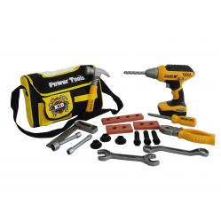 POWER X - Construction Tools 21 pcs w- Storage Bag and B-O Drill 20358 - Toys