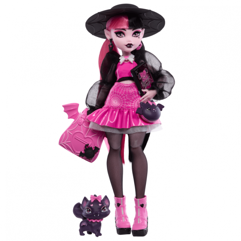 Monster High – Core Doll with Pet - Draculaura (HRP64) - Toys
