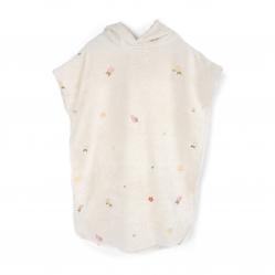 Filibabba - Embroidered beach poncho - Ocean Blossom - 12-60 m - White (FI-03574) - Clothing