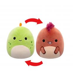 Squishmallows - 13 cm P20 Flip A Mallows - Seanster Velociraptor-Kelly Stegosaurus - Toys