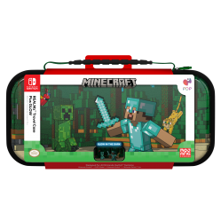 PDP Travel Case Plus GLOW - Minecraft Forest Battle - Nintendo Switch