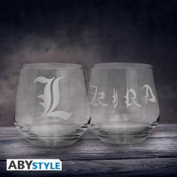 DEATH NOTE - 2 Glass Set Kira AND L EUROPE x2 - Fan Shop and Merchandise