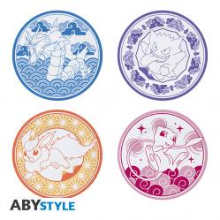 POKEMON - Set of 4 Plates - Japanese Style - Fan Shop and Merchandise