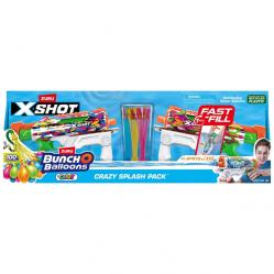 X- SHOT - Water Fast-Fill Skins - Hyper load 2pk and 100 Crazy Bunch O Balloons - (56569) - Toys