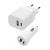 Speedlink - Wall & Car Charger Set USB-A & USB-C 15W, white - Electronics