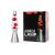 iTotal - Lava Lamp - Silver Base, See-through Liquid and Red Wax - Red - 36 cm (1270397) - Toys