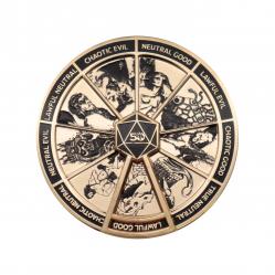 Dungeons AND Dragons 24k Gold Plated Alignment Spinner Pin Badge - Fan Shop and Merchandise