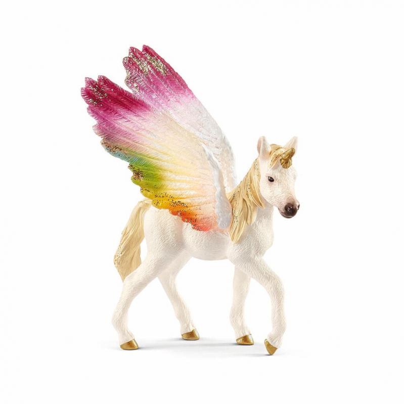 Schleich - Winged Rainbow Unicorn, Foal (70577) - Toys