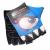 Crazy Safety - Kids bike gloves with reflective eyes padded palms - Blue - Size S - Toys