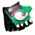 Crazy Safety - Kids bike gloves with reflective eyes and padded palms - Green - Size S - Toys