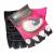 Crazy Safety - Pink kids bike gloves with reflective eyes padded palms - Pink - Size S - Toys